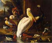 Hondecoeter Melchior de Birds in a Park  - Hermitage